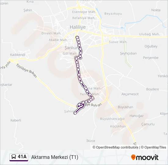 41A Bus Line Map