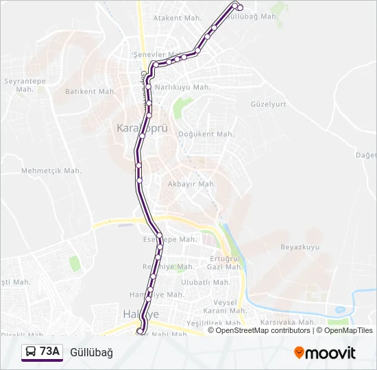 73A Bus Line Map