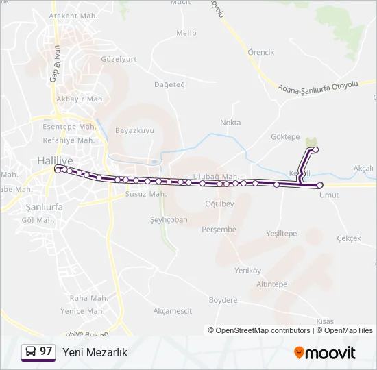 97 Bus Line Map