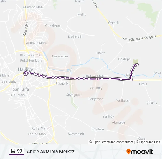 97 Bus Line Map