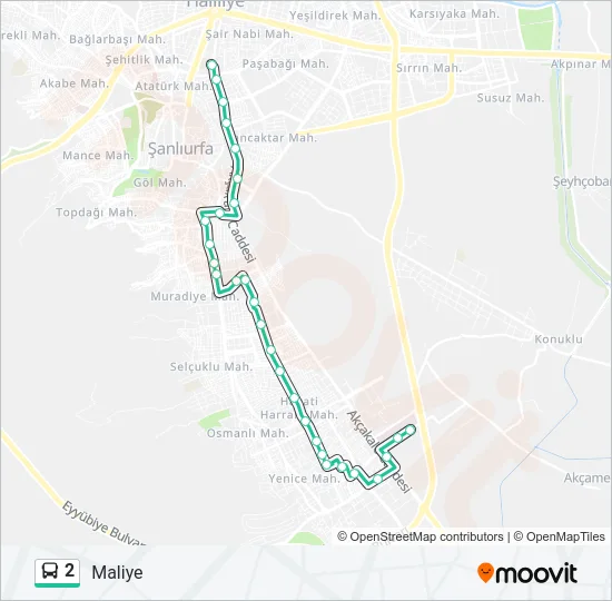 2 Bus Line Map