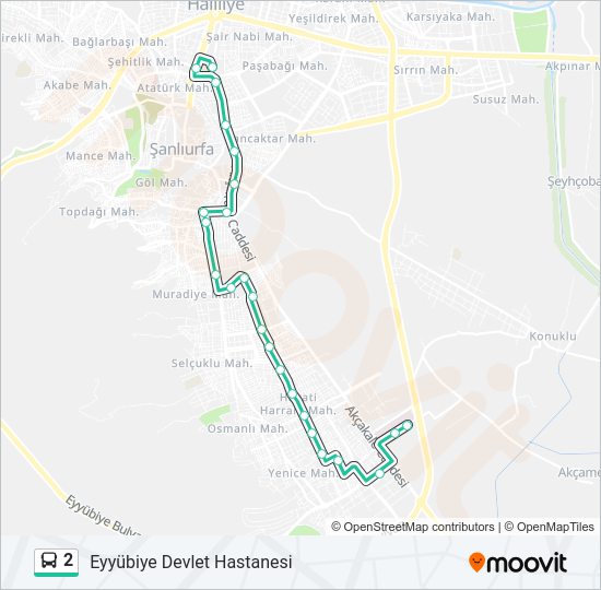 2 Bus Line Map