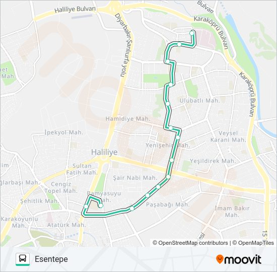 ESENTEPE Bus Line Map