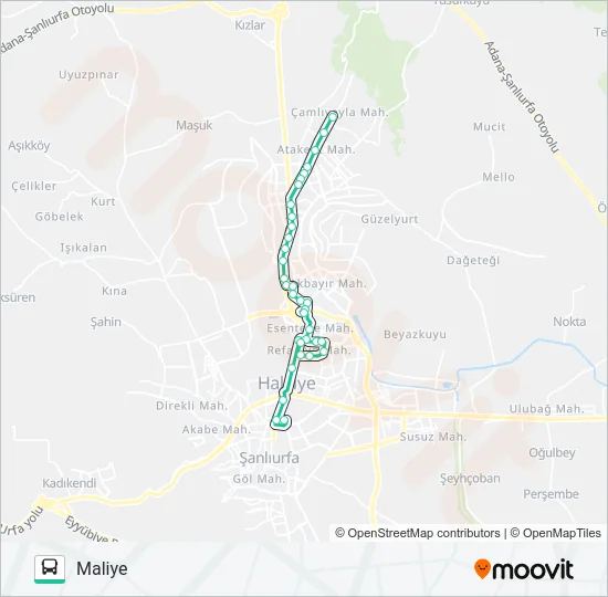 KARAKÖPRÜ Bus Line Map