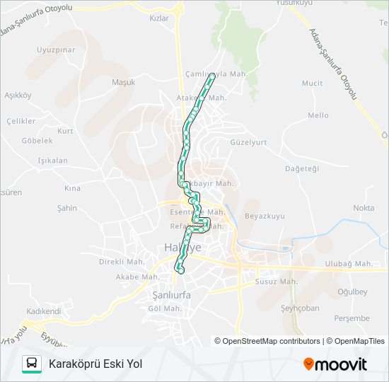 KARAKÖPRÜ otobüs Hattı Haritası
