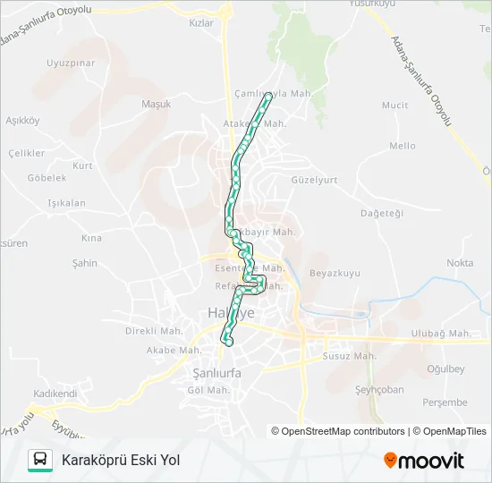 KARAKÖPRÜ Bus Line Map