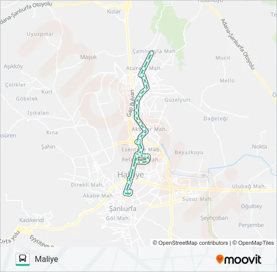 KARAKÖPRÜ 35 Bus Line Map