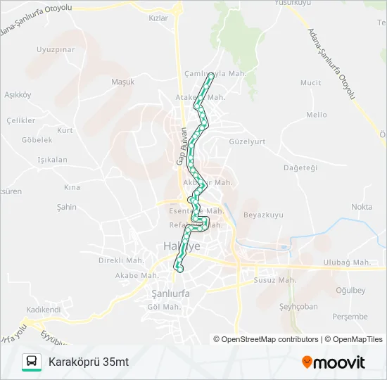 KARAKÖPRÜ 35 Bus Line Map