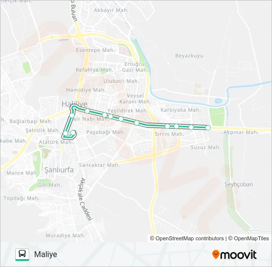 SIRRIN - MALIYE Bus Line Map