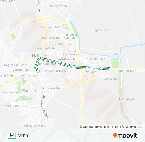 SIRRIN - MALIYE Bus Line Map