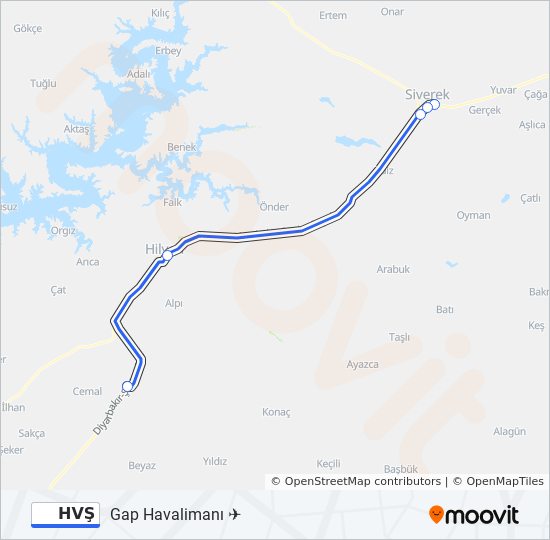 HVŞ bus Line Map