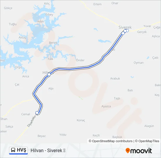 HVŞ Bus Line Map