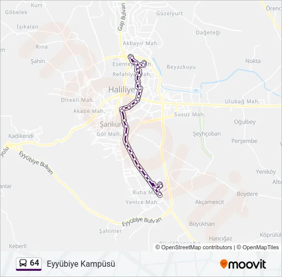 64 Bus Line Map