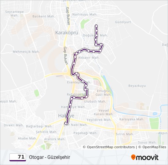 71 Route: Schedules, Stops & Maps - Otogar - Güzelşehir (Updated)
