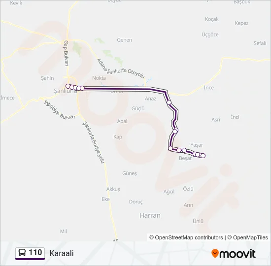 110 Bus Line Map