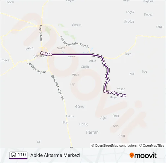 110 Bus Line Map