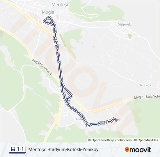 1-1 Bus Line Map