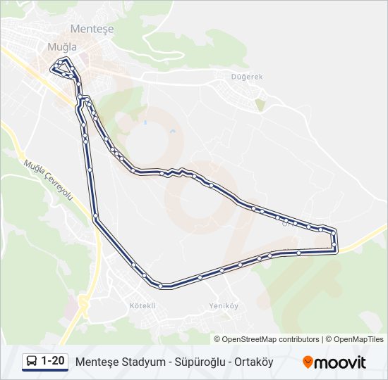 1-20 Bus Line Map