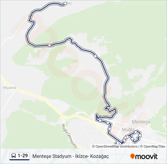 1-29 Bus Line Map