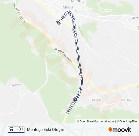 1-31 Bus Line Map