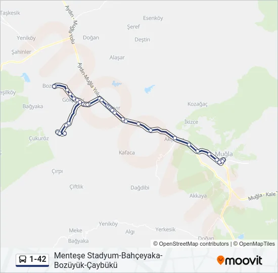1-42 Bus Line Map
