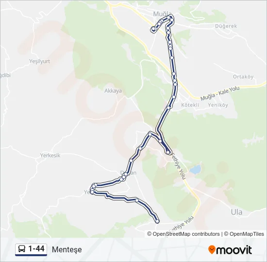 1-44 Bus Line Map