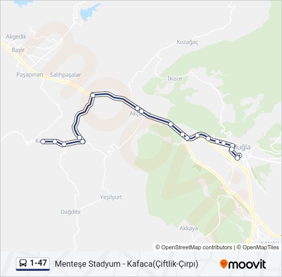 1-47 Bus Line Map