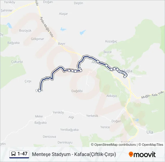 1-47 Bus Line Map