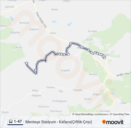 1-47 Bus Line Map