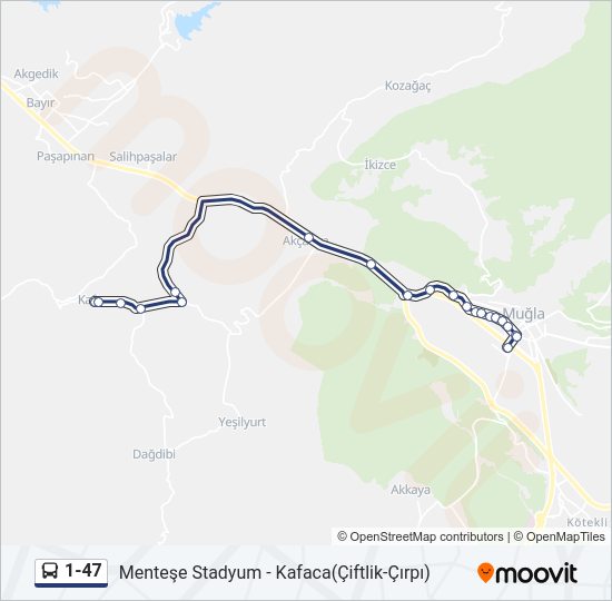 1-47 Bus Line Map