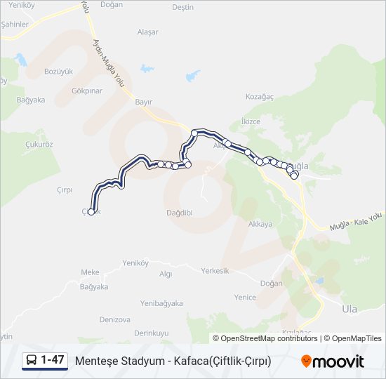 1-47 Bus Line Map