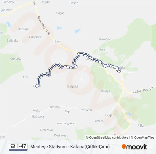 1-47 Bus Line Map