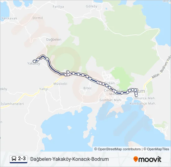 2-3 Bus Line Map
