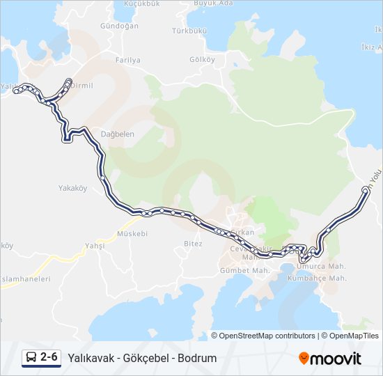 2-6 Bus Line Map