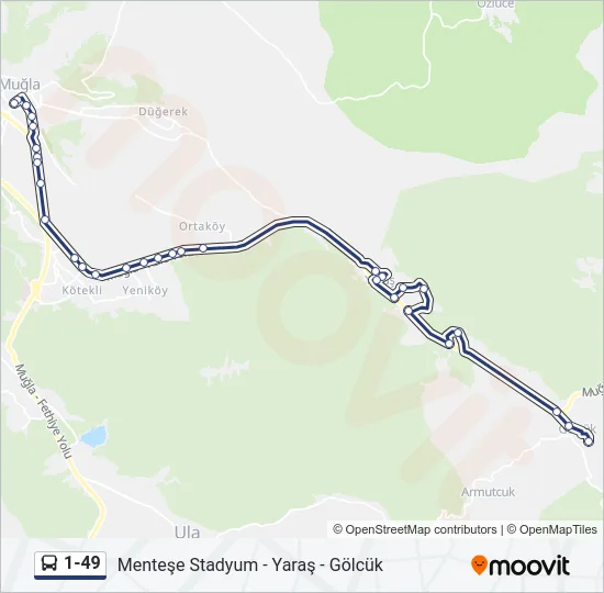 1-49 Bus Line Map
