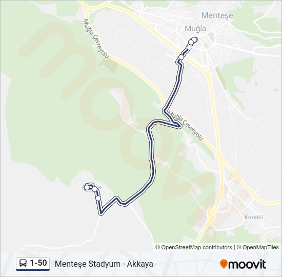 1-50 Bus Line Map