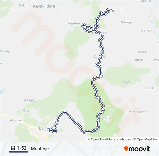 1-52 Bus Line Map