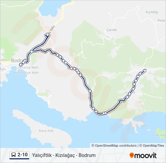 2-10 Bus Line Map