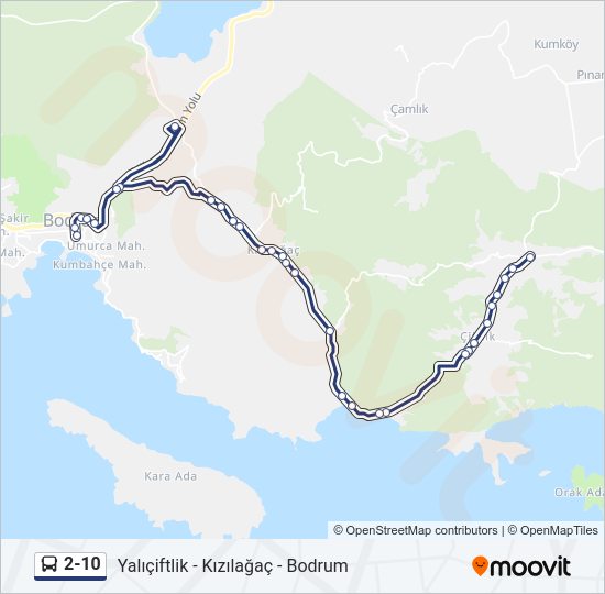 2-10 Bus Line Map