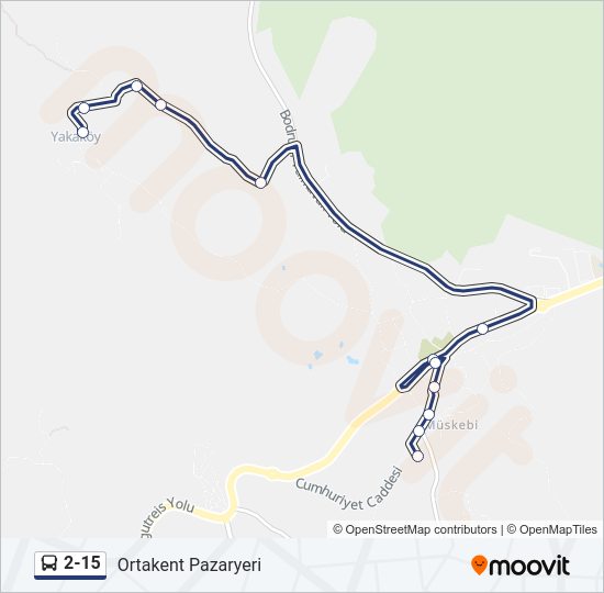 2-15 Bus Line Map