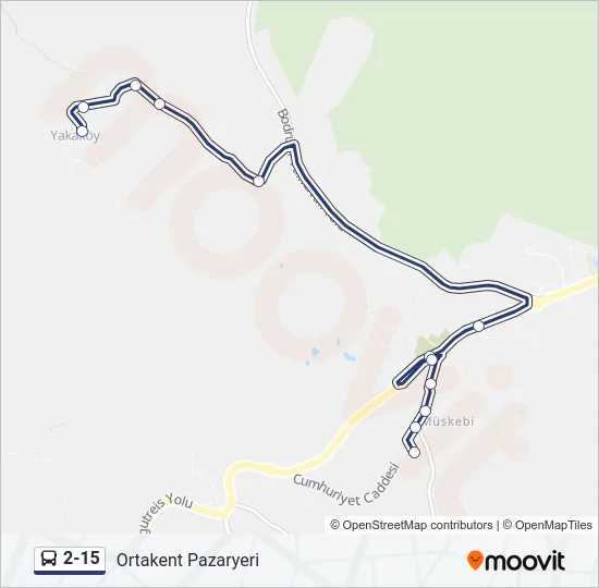 2-15 Bus Line Map
