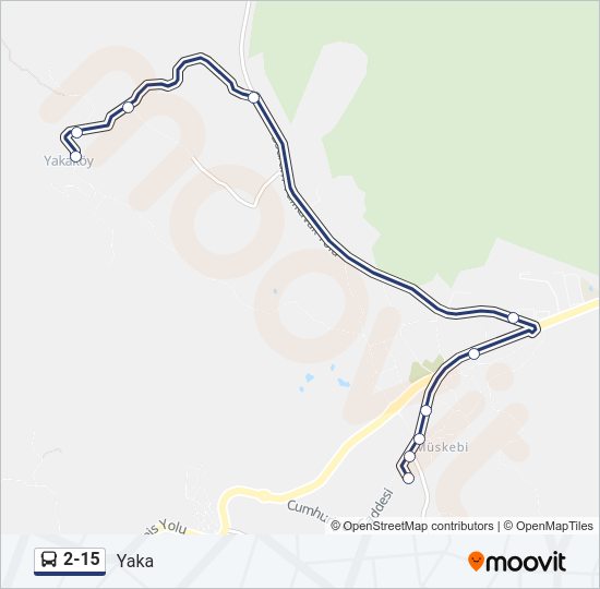 2-15 Bus Line Map