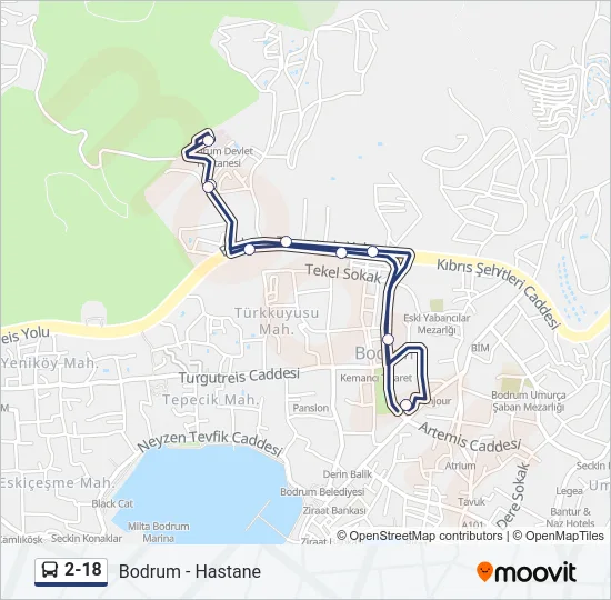 2-18 Bus Line Map