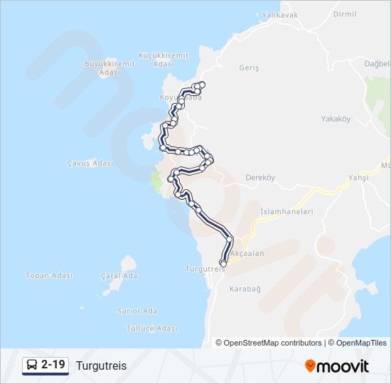 2-19 Bus Line Map