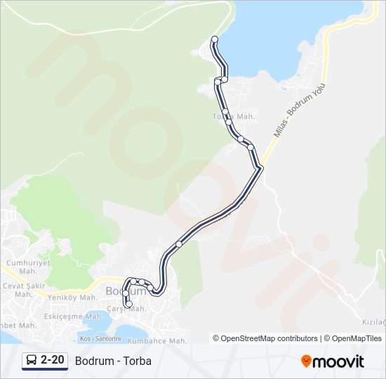 2-20 Bus Line Map