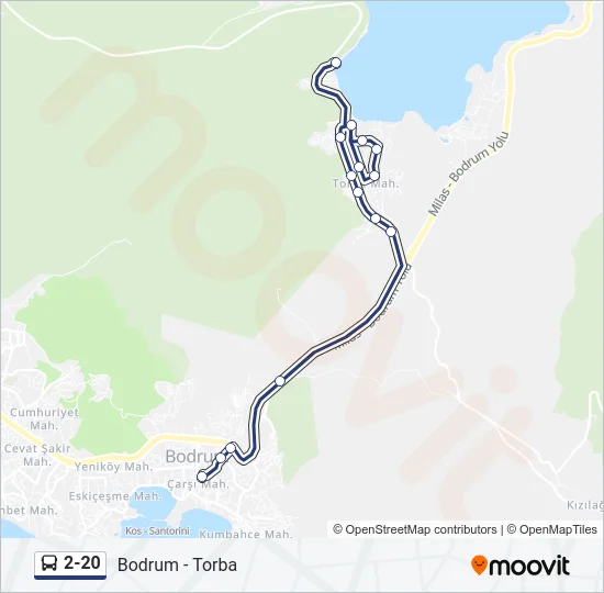 2-20 Bus Line Map