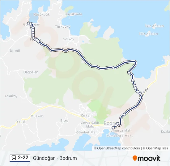 2-22 Bus Line Map