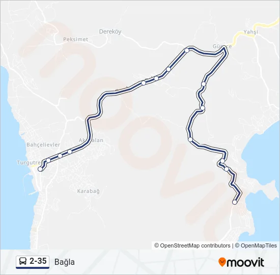2-35 Bus Line Map