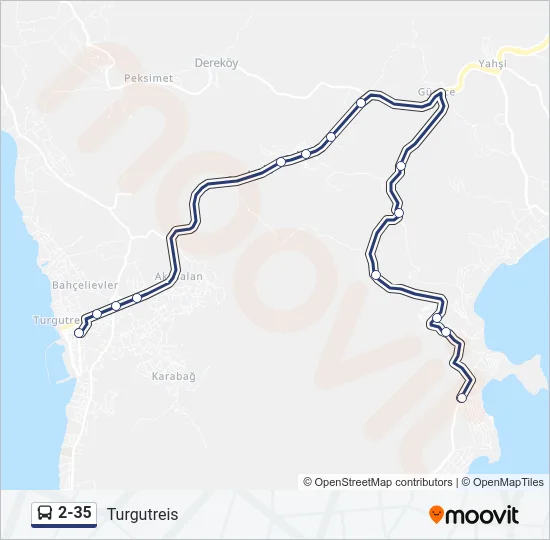 2-35 Bus Line Map