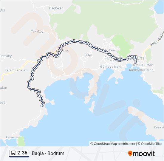 2-36 Bus Line Map